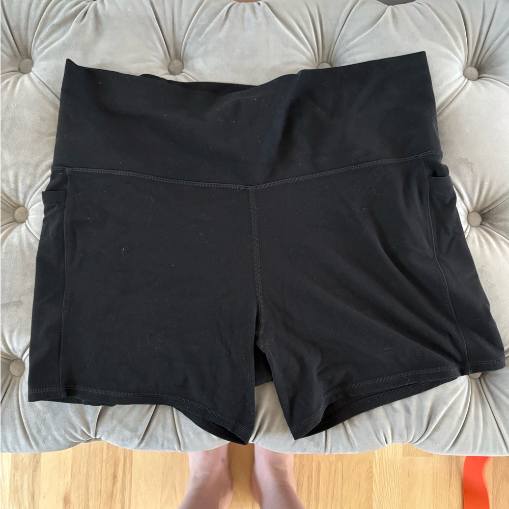 Athleta Black High Waist Performance Shorts